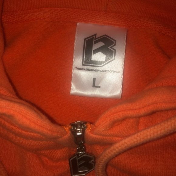 K-pop Bee Lego Man Youth Large Orange Hoodie Full Zip Graphic Sweatshirt - Picture 5 of 9